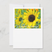 Sunflower:Flat Greeting Card Kaart (Achterkant)
