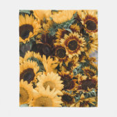 SUNFLOWER FLEECE DEKEN (Voorkant)