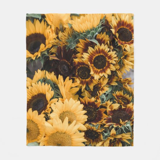 SUNFLOWER FLEECE DEKEN (Voorkant)