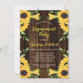 Sunflower Floral Bouquet | Houteneducatie Partij I Kaart (Voorkant)
