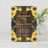 Sunflower Floral Bouquet | Houteneducatie Partij I Kaart (Staand voorkant)