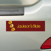 Sunflower Floral Bumper Sticker (Op auto)