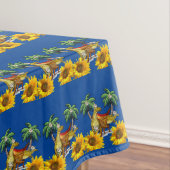Sunflower Floral Dinosaur Tablecloth Tafelkleed (Voorbeeld)