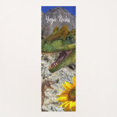 Sunflower Floral Dinosaur Yoga Mat (Voorkant)