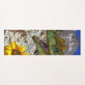 Sunflower Floral Dinosaur Yoga Mat (Voorkant (horizontaal))