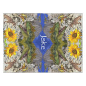 Sunflower Floral DinosaurTablecloth Tafelkleed (Voorkant (Horizontaal))