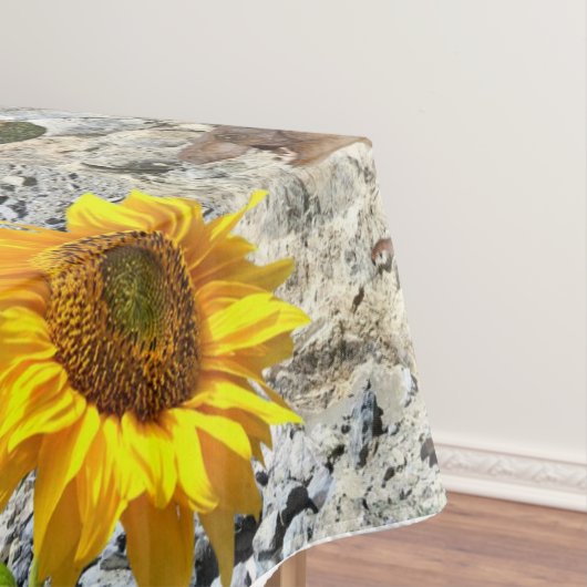 Sunflower Floral DinosaurTablecloth Tafelkleed (Voorbeeld)