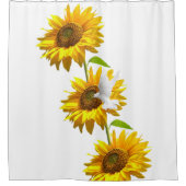Sunflower Floral Dove Shower Curtain Douchegordijn (Voorkant)