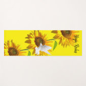 Sunflower Floral Dove Yoga Mat (Voorkant (horizontaal))
