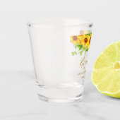 Sunflower Floral Gold Bachelorette Party Shot Glas (Links)
