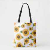 Sunflower Floral Pattern Tote Bag (Voorkant)