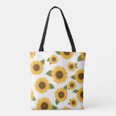 Sunflower Floral Pattern Tote Bag (Achterkant)