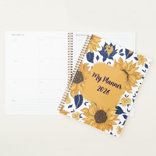 Sunflower Floral Planner Cover (Display)