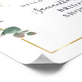 Sunflower Floral Script Bridal Shower Welcome Poster (Hoek)