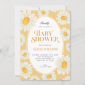 Sunflower Floral seamless pattern baby shower Kaart (Voorkant)