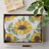 Sunflower Floral Seamless Pattern Bright Yellow Tissuepapier (Geschenk)
