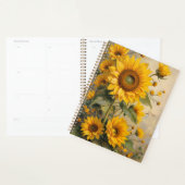 Sunflower Floral Spiral-Bound Planner Botanical (Display)