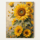 Sunflower Floral Spiral-Bound Planner Botanical (Achterkant)