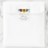 Sunflower Floral Vrijgezellenfeest Gold Bedankt Sq Vierkante Sticker (Tas)