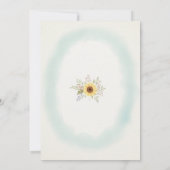Sunflower Floral Watercolor Wedding Invite Kaart (Achterkant)