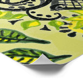 Sunflower Folk Art Pattern Poster (Hoek)