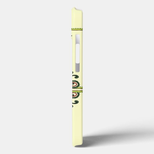 Sunflower Folk Pattern and your name Case-Mate iPhone Case (Achterkant / Links)