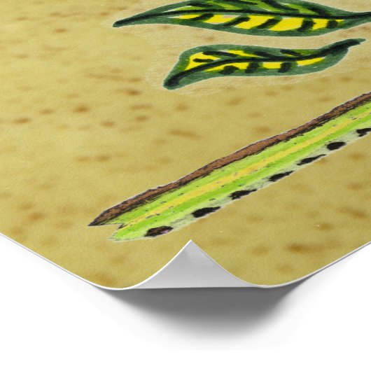 Sunflower Folk Pattern Poster (Hoek)