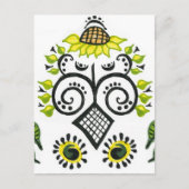 Sunflower Folk Pattern van Alexandra Cook Briefkaart (Voorkant)