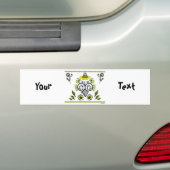 Sunflower Folk Pattern van Alexandra Cook Bumpersticker (Op auto)