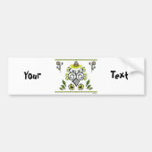 Sunflower Folk Pattern van Alexandra Cook Bumpersticker (Voorkant)