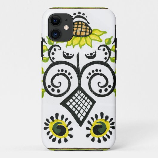 Sunflower Folk Pattern van Alexandra Cook Case-Mate iPhone Case (Achterkant)