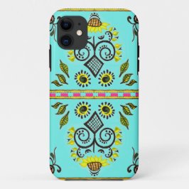 Sunflower Folk Pattern van Alexandra Cook Case-Mate iPhone Case