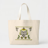 Sunflower Folk Pattern van Alexandra Cook Grote Tote Bag (Voorkant)