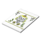 Sunflower Folk Pattern van Alexandra Cook Notitieblok (Linkerzijde)