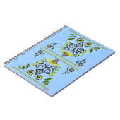 Sunflower Folk Pattern van Alexandra Cook Notitieboek (Linkerzijde)