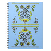 Sunflower Folk Pattern van Alexandra Cook Notitieboek (Voorkant)