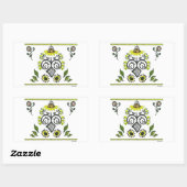 Sunflower Folk Pattern van Alexandra Cook Rechthoekige Sticker (Vel)