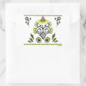 Sunflower Folk Pattern van Alexandra Cook Rechthoekige Sticker (Tas)