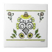 Sunflower Folk Pattern van Alexandra Cook Tegeltje (Voorkant)
