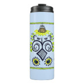 Sunflower Folk Pattern van Alexandra Cook Thermosbeker (Voorkant)