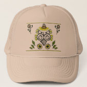 Sunflower Folk Pattern van Alexandra Cook Trucker Pet (Voorkant)
