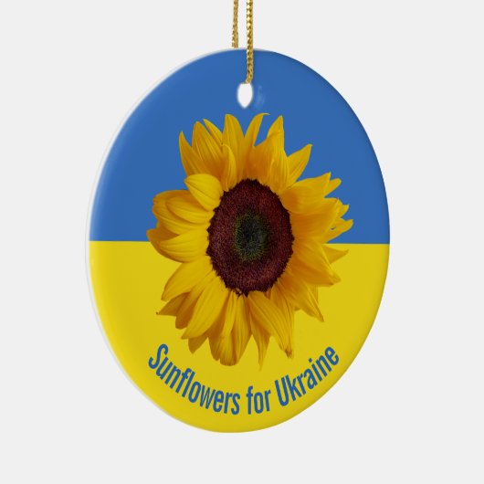 Sunflower for Ukraine Design Ornament (Rechts)