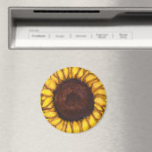 Sunflower Fridge Magnet Cheerful Flower Gift (Insitu (Vaatwasser))