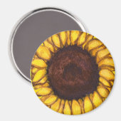 Sunflower Fridge Magnet Cheerful Flower Gift (Voorkant / Achterkant)