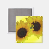 Sunflower Fridge Magnet Cheerful Flower Gift (Voorkant / Achterkant)