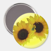 Sunflower Fridge Magnet Cheerful Flower Gift (Voorkant / Achterkant)