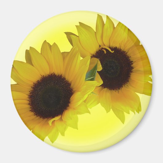 Sunflower Fridge Magnet Cheerful Flower Gift (Voorkant)