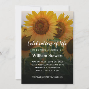 Sunflower Funeral   Florale viering van het leven Kaart