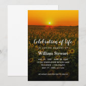 Sunflower Funeral | Zonnegeviering van het leven Kaart (Voorkant / Achterkant)