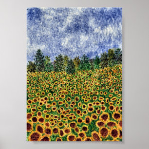 "Sunflower Galaxy" door Thom Glace Poster